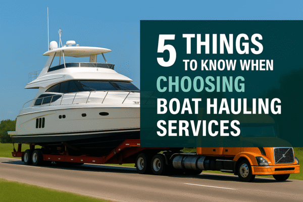 5 Things to Know When Choosing Boat Hauling Services