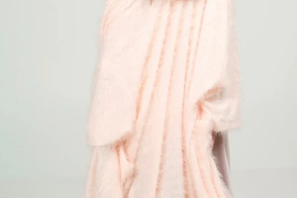 pink white cardigan