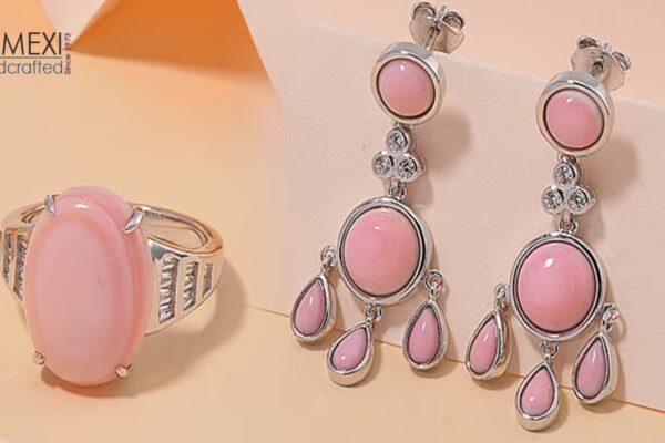 Unique Jewelry Pieces Featuring Hot Pink Opal and Turquoise
