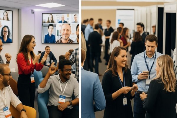 in person vs hybrid events