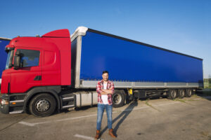 truck with man