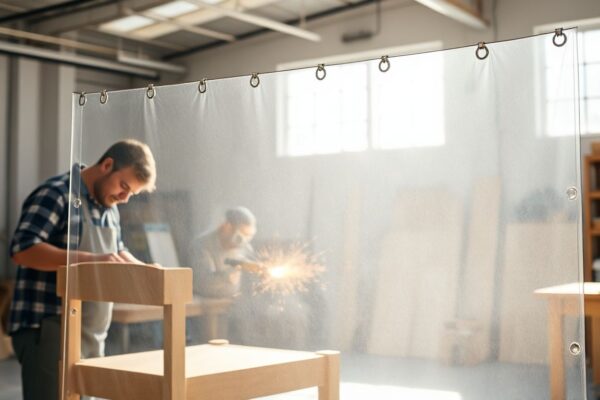 Partition Work Areas Clearly with Transparent Tarpaulin transparent tarps