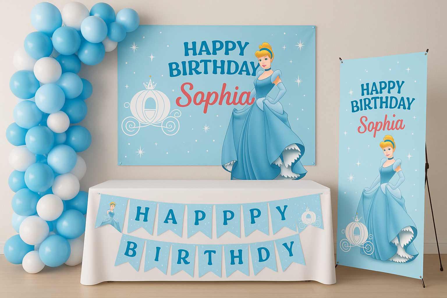 Birthday Banners Custom Party Decoration Package | Banner Stickers Printing
